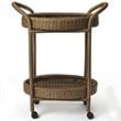 Butler Specialty Wicker Serving Cart In Brown