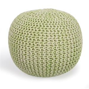Butler Specialty Company Pincushion Woven Cotton 19&quotW Pouffe - Green