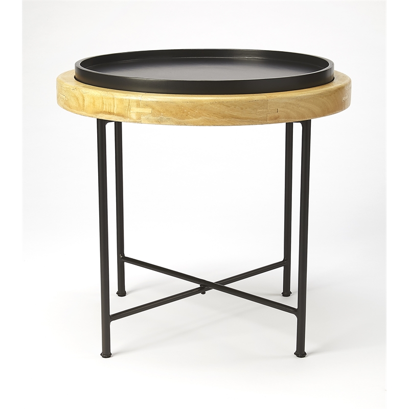 Butler Specialty Rochester Wood and Metal Accent Table in Black