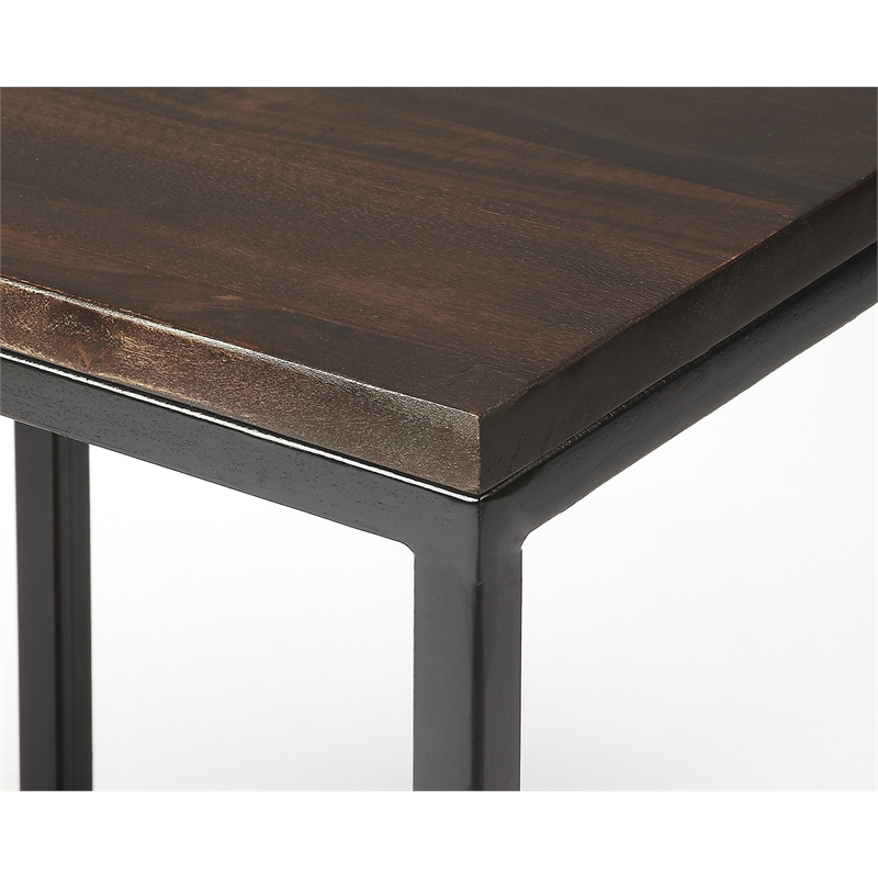 Butler Specialty Landry Wood and Metal End Table in Brown