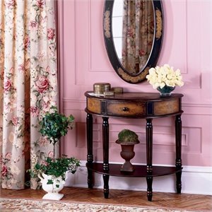 butler specialty artists' originals demilune console table in coffee