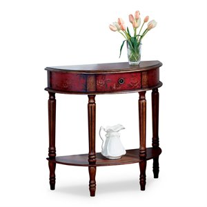 butler specialty artists' originals demilune console table in red