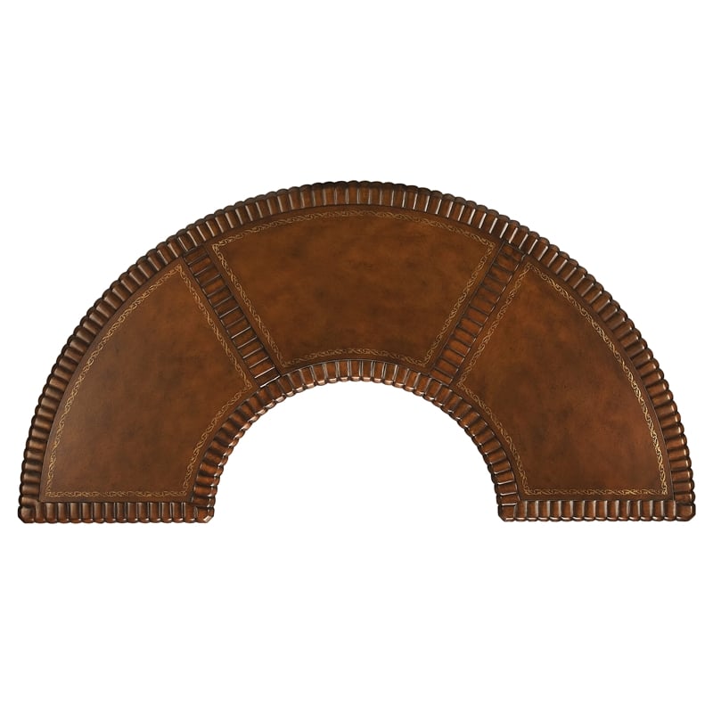Butler Specialty Company Geneva Wood And Leather Demilune Executive Desk - Brown