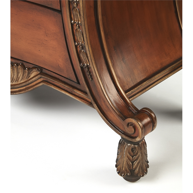 Butler Specialty Connoisseur'S 3 Drawer Accent Chest With Fossil Stone Top