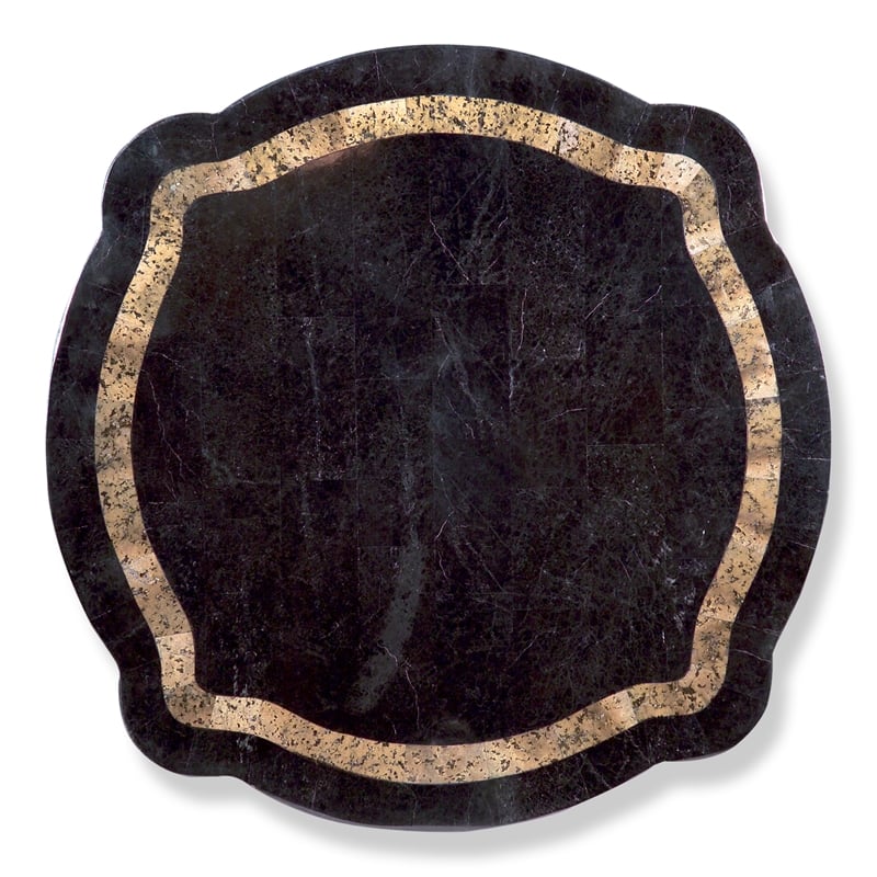 Butler Specialty Heritage Fossil Stone Top Drum End Table