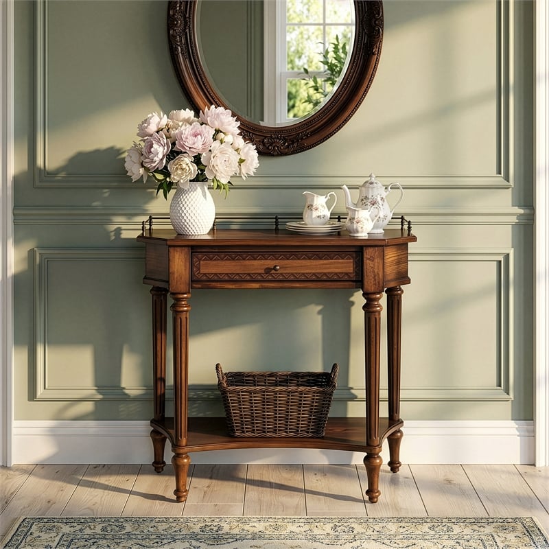 Butler Specialty Masterpiece Traditional Console Table In Umber