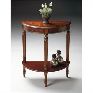 butler specialty artists' originals demilune console table in cherry