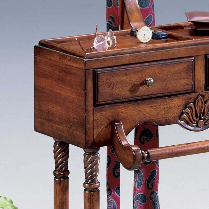 Butler Specialty Traditional Wood Valet in Plantation Cherry Cymax