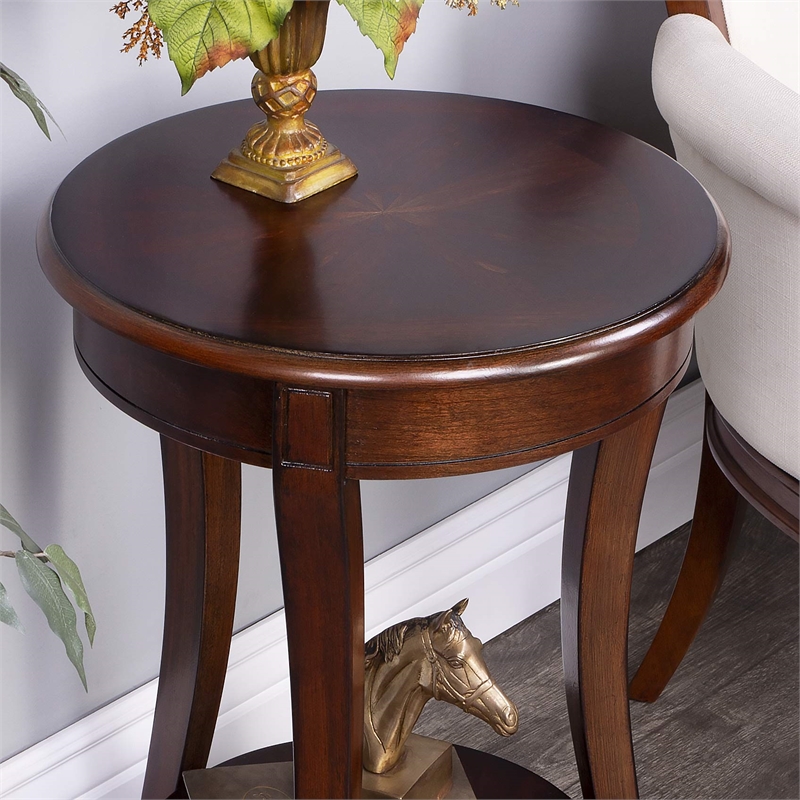 Butler Specialty Traditional Round Accent Table In Plantation Cherry