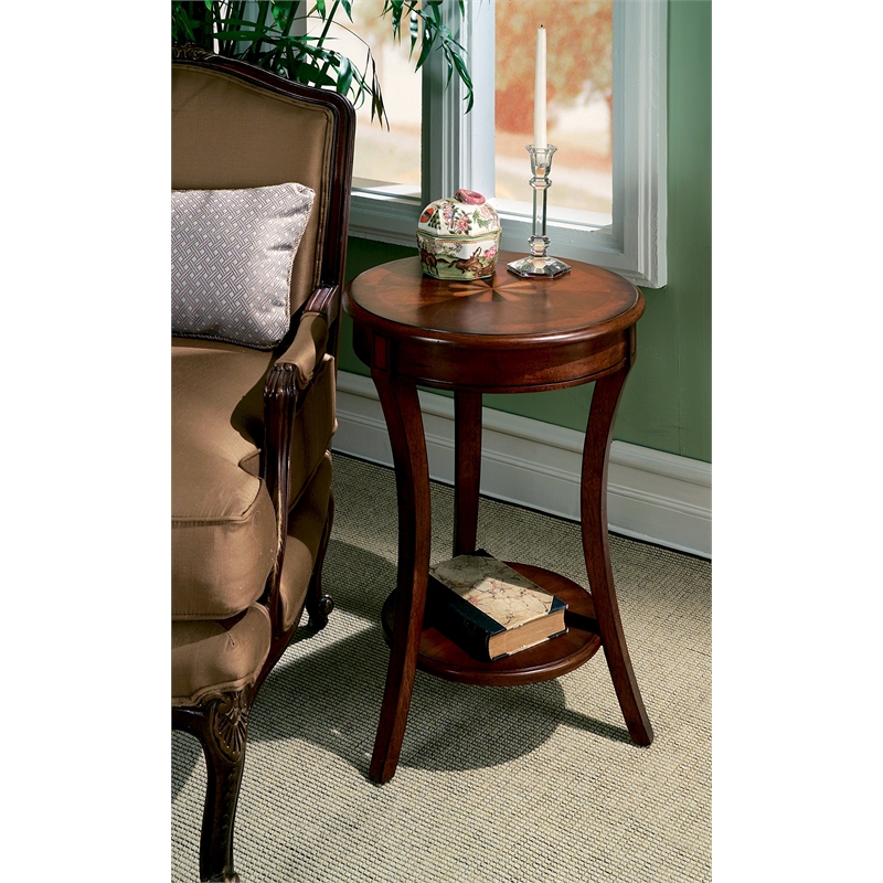 Butler Specialty Traditional Round Accent Table In Plantation Cherry