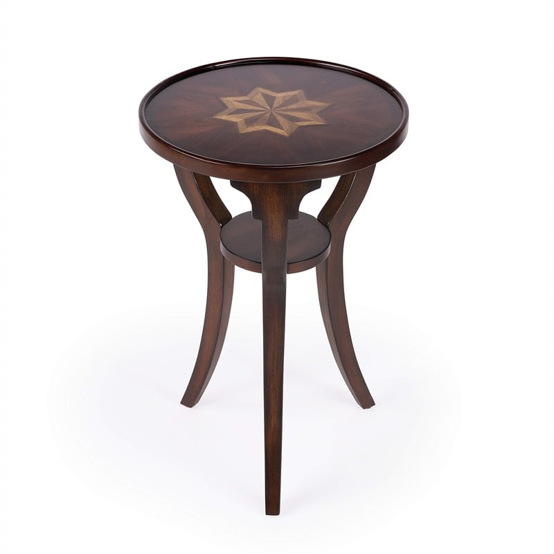 Butler Specialty Company End Table Coffee Accent Table Round in Wood - Brown