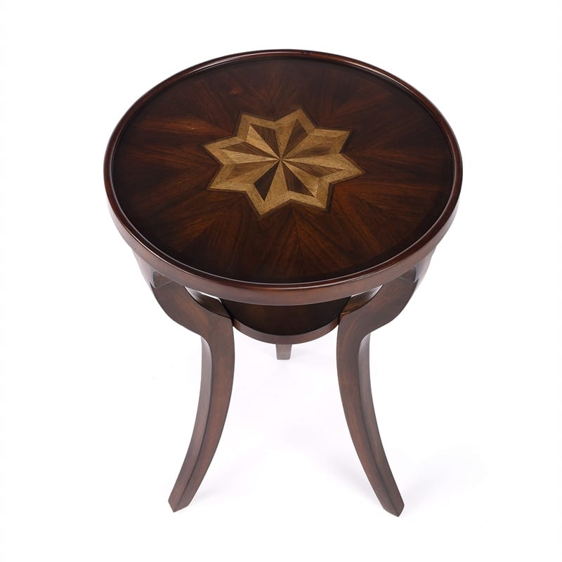 Butler Specialty Company End Table Coffee Accent Table Round in Wood - Brown