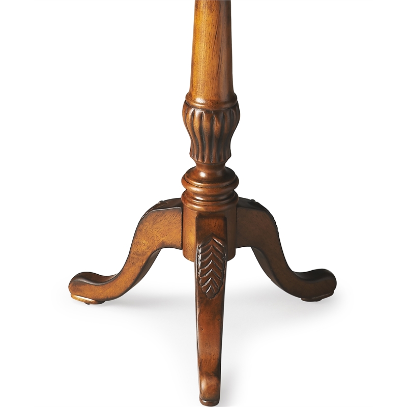 Butler Specialty Round Traditional Pedestal Table In Olive Ash Burl