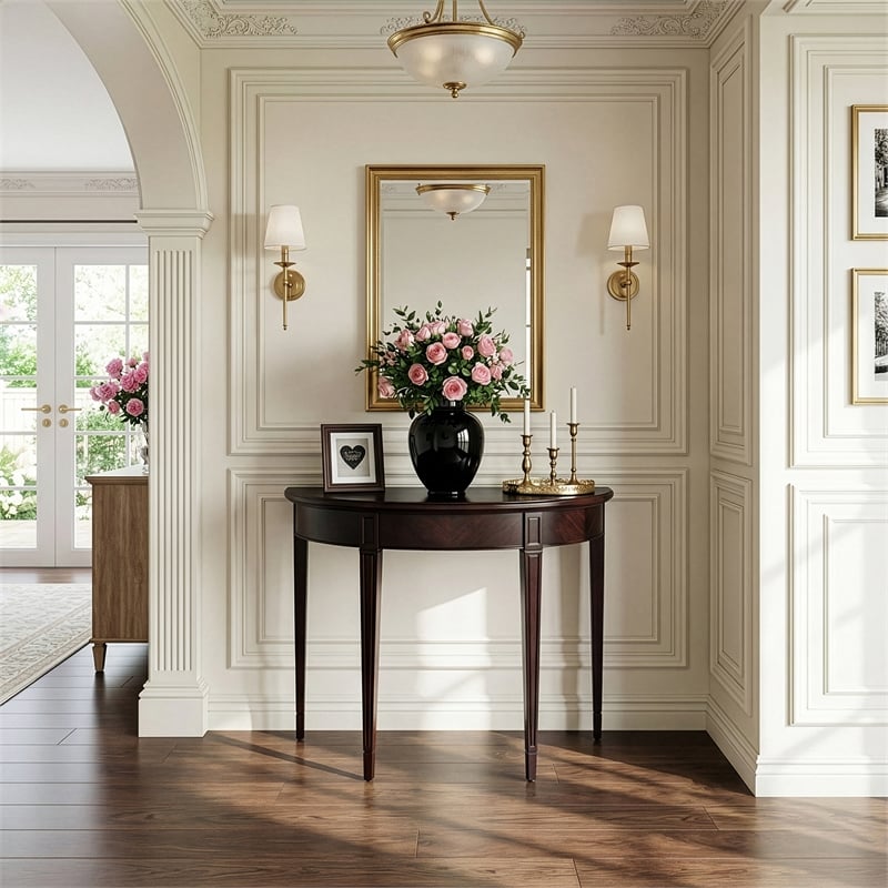 Butler Specialtycompany Hampton Demilune Wood  Console Table - Cherry