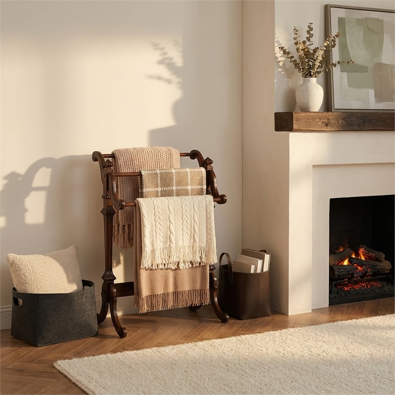 Butler Specialty Company Newhouse Wood Blanket / Quilt Rack - Cherry