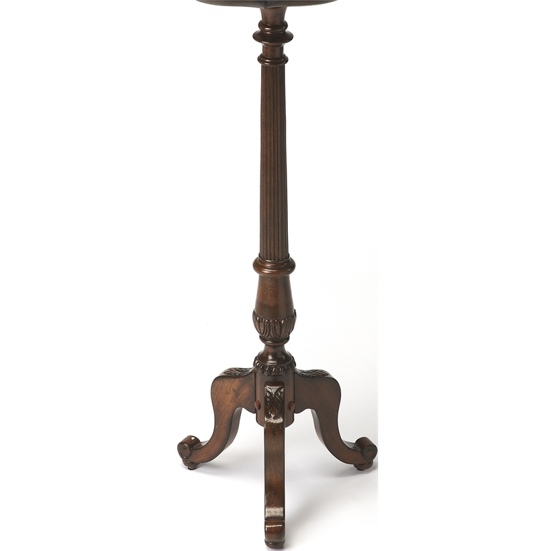 Butler Specialty Chatsworth Wood Pedestal Plant Stand / Drink Table - Cherry