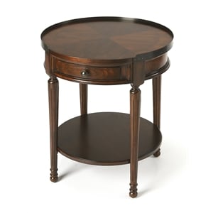 Butler Specialty Transitional Round Accent Table In Plantation Cherry
