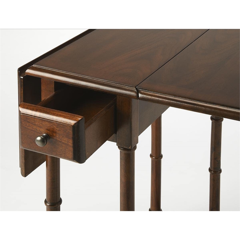 Butler Specialty Transitional Drop Leaf End Table In Umber