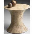 Butler Specialty Company Jaxon Oval Fossil Stone Side Table In Heritage Finish