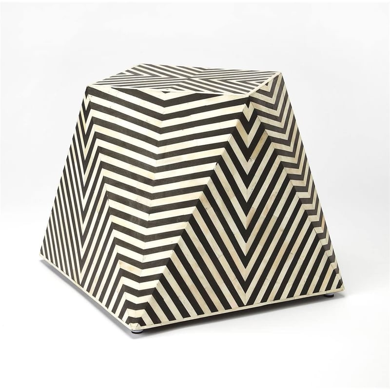 Butler Specialty Zanzibar Bone Inlay Accent Table In Black
