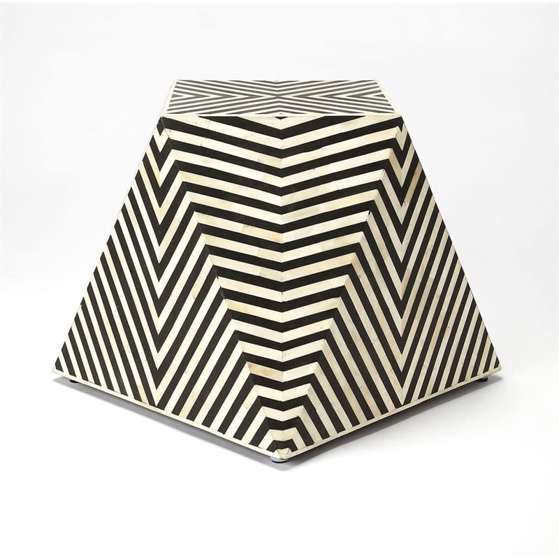 Butler Specialty Zanzibar Bone Inlay Accent Table In Black