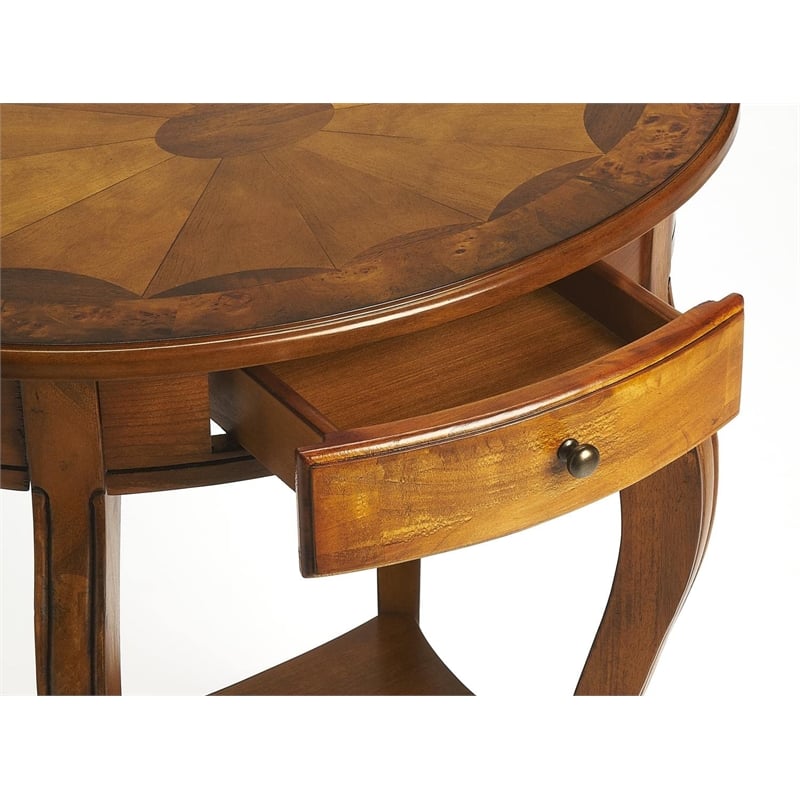 Butler Specialty Jeanette Olive Ash Burl Oval Accent Table