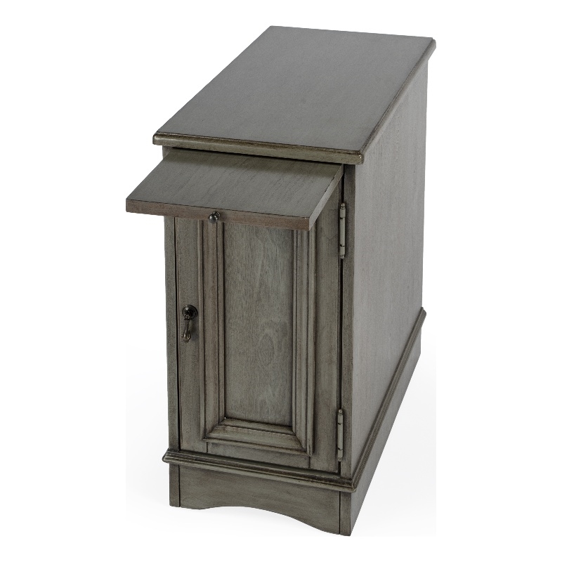 Butler Specialty Company Harling Cabinet End Table - Silver Satin Gray