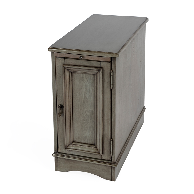 Butler Specialty Company Harling Cabinet End Table - Silver Satin Gray