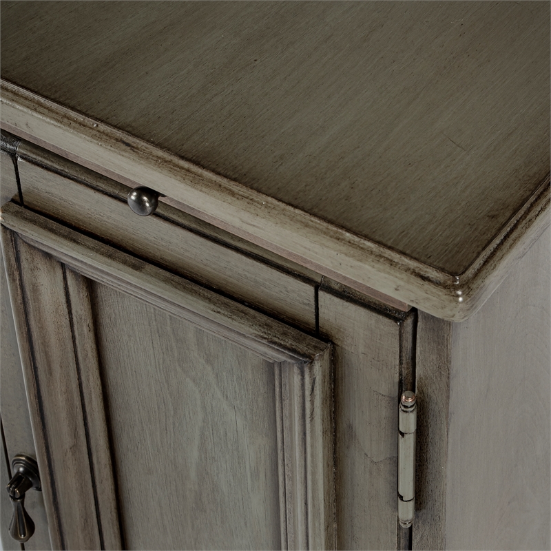 Butler Specialty Company Harling Cabinet End Table - Silver Satin Gray