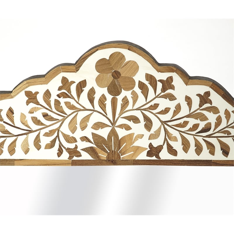 Butler Specialty Vivienne Wood And Bone Inlay Wall Mirror In Brown
