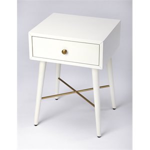 Butler Specialty Delridge End Table in White and Gold