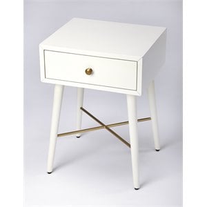 Butler Specialty Delridge End Table In White And Gold