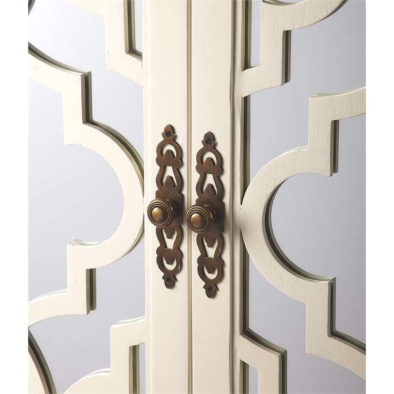 Butler Specialty Company Morjanna Tall Mirrored Cabinet - White