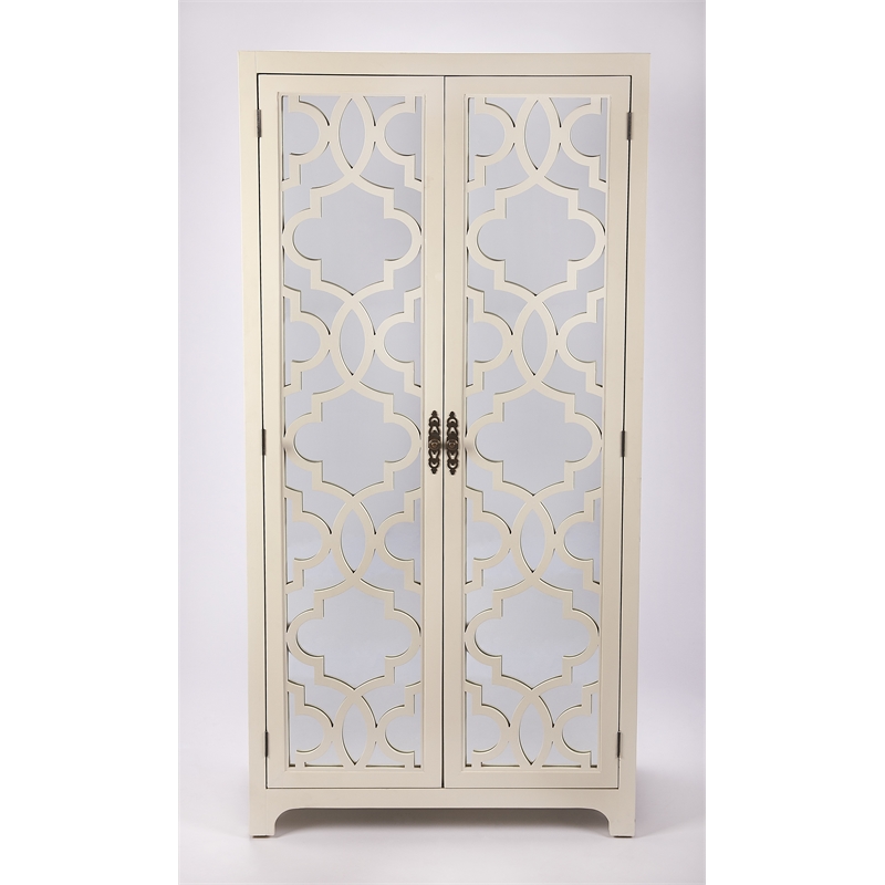 Butler Specialty Company Morjanna Tall Mirrored Cabinet - White