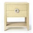 Butler Specialty Company Amelle Raffia 2-Drawer Nightstand - Cream