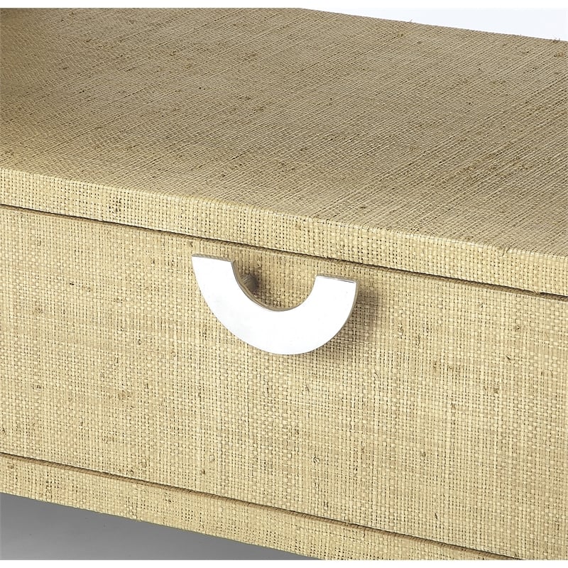 Butler Specialty Company Amelle Raffia Console Table In Beige
