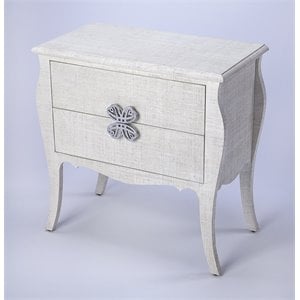 Butler Specialty Felicia Raffia Accent Chest In White