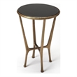 Butler Specialty Company Flavio Metal And Stone Accent Table - Black / Bronze