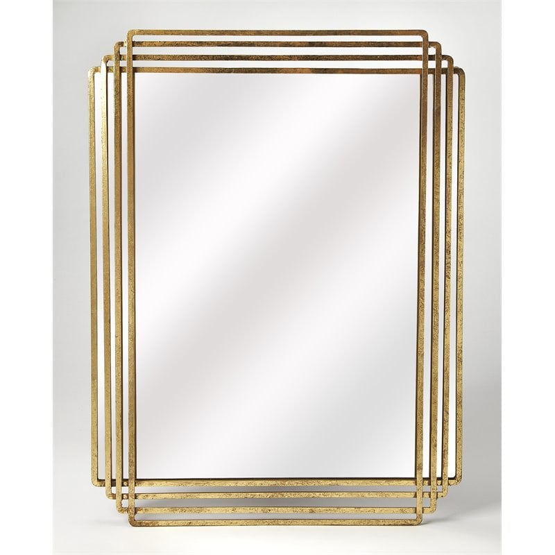 Butler Specialty Uptown Rectangular Wall Mirror In Gold