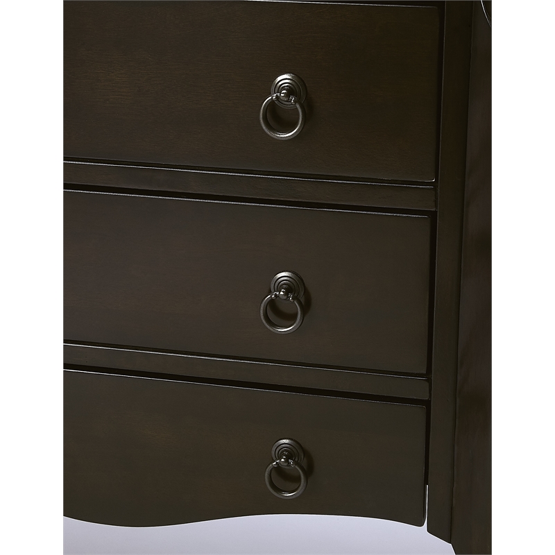 Butler Specialty Wilshire 3-Drawers Accent Chest in Dark Brown