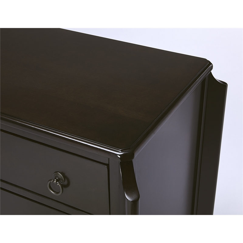 Butler Specialty Wilshire 3-Drawers Accent Chest in Dark Brown
