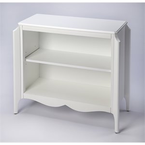 butler specialty wilshire glossy bookcase in white