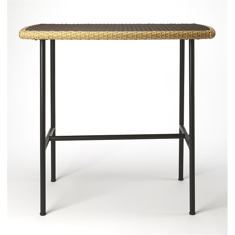 Butler Specialty Freeport Rattan and Iron Pub Table in Brown