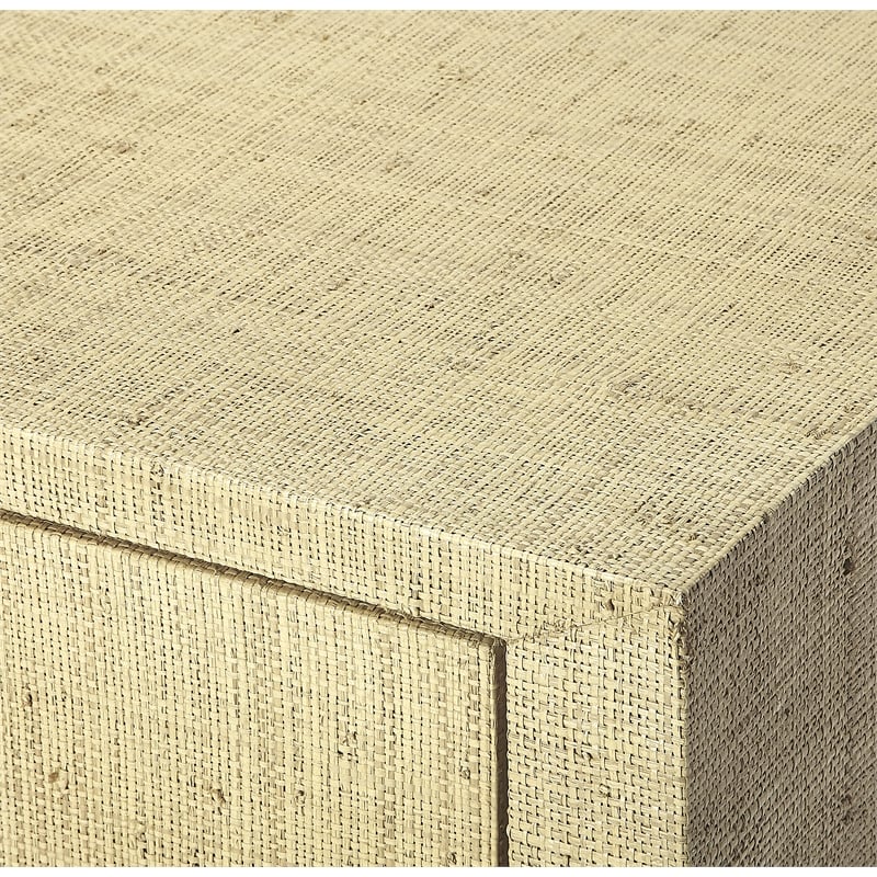 butler specialty amelle raffia 4 drawer accent chest in beige