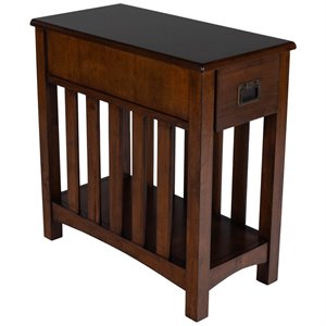 Butler Specialty Larina Shaker Wood Chairside Table in Brown