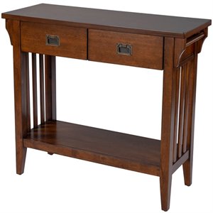 butler specialty larina shaker wood console table in brown