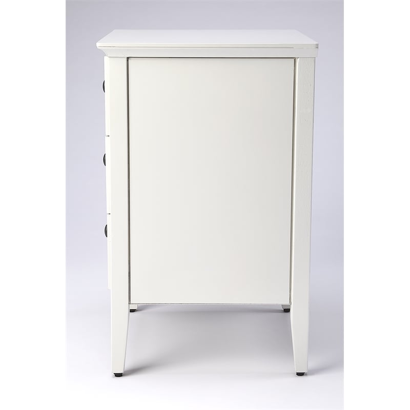 Butler Specialty Kinsley Glossy 3-Drawer Accent Chest In White