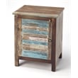 Butler Specialty Rustic Shutter Painted Accent Cabinet In Brown