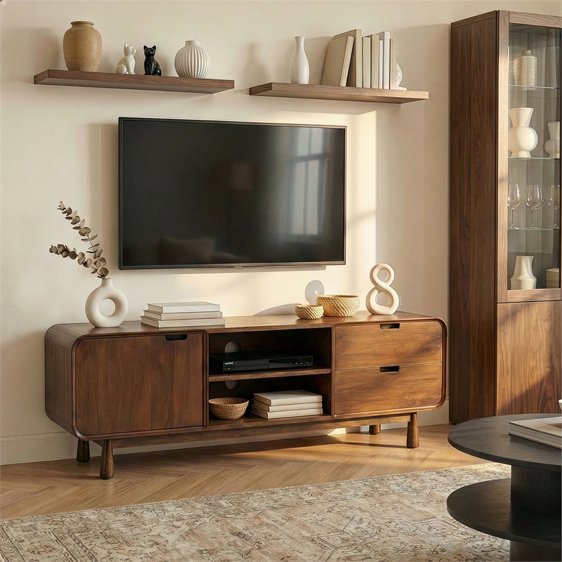 Butler Specialty Drayton Modern Wood Entertainment Console In Brown