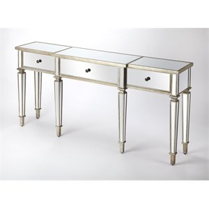 butler specialty hayworth mirrored console table in chome
